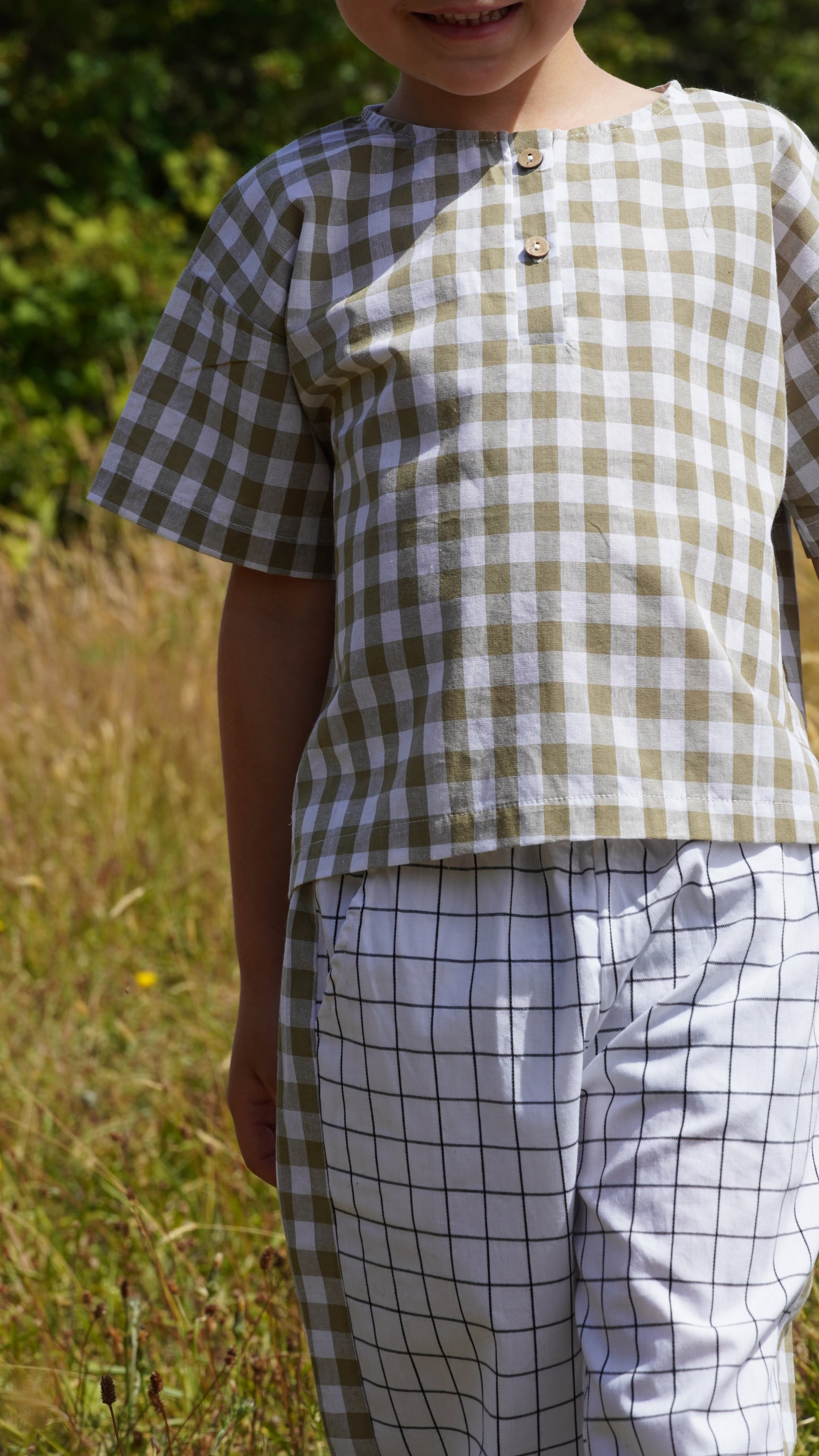 Willow Check Henley Tee