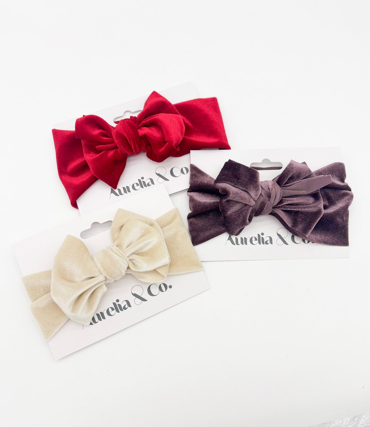 Baby Valentines Velvet Wide Headband