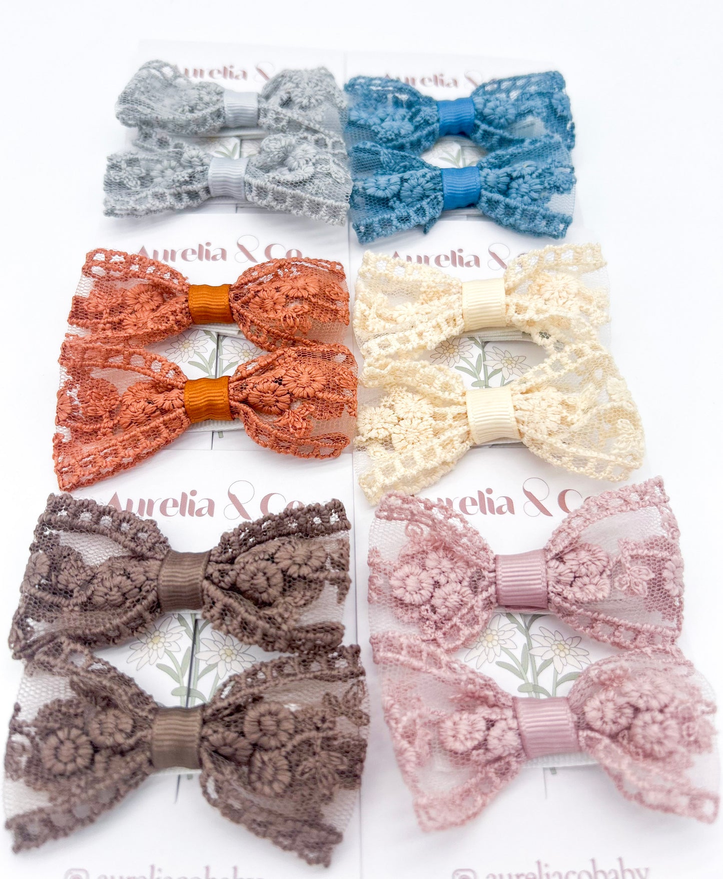 Lace Hair Bow Set