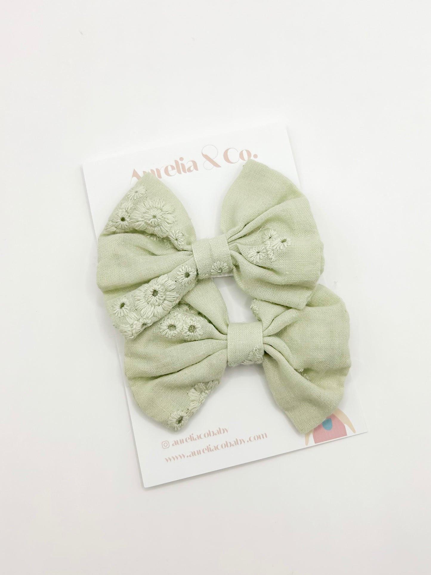 Cotton Pigtail Bows