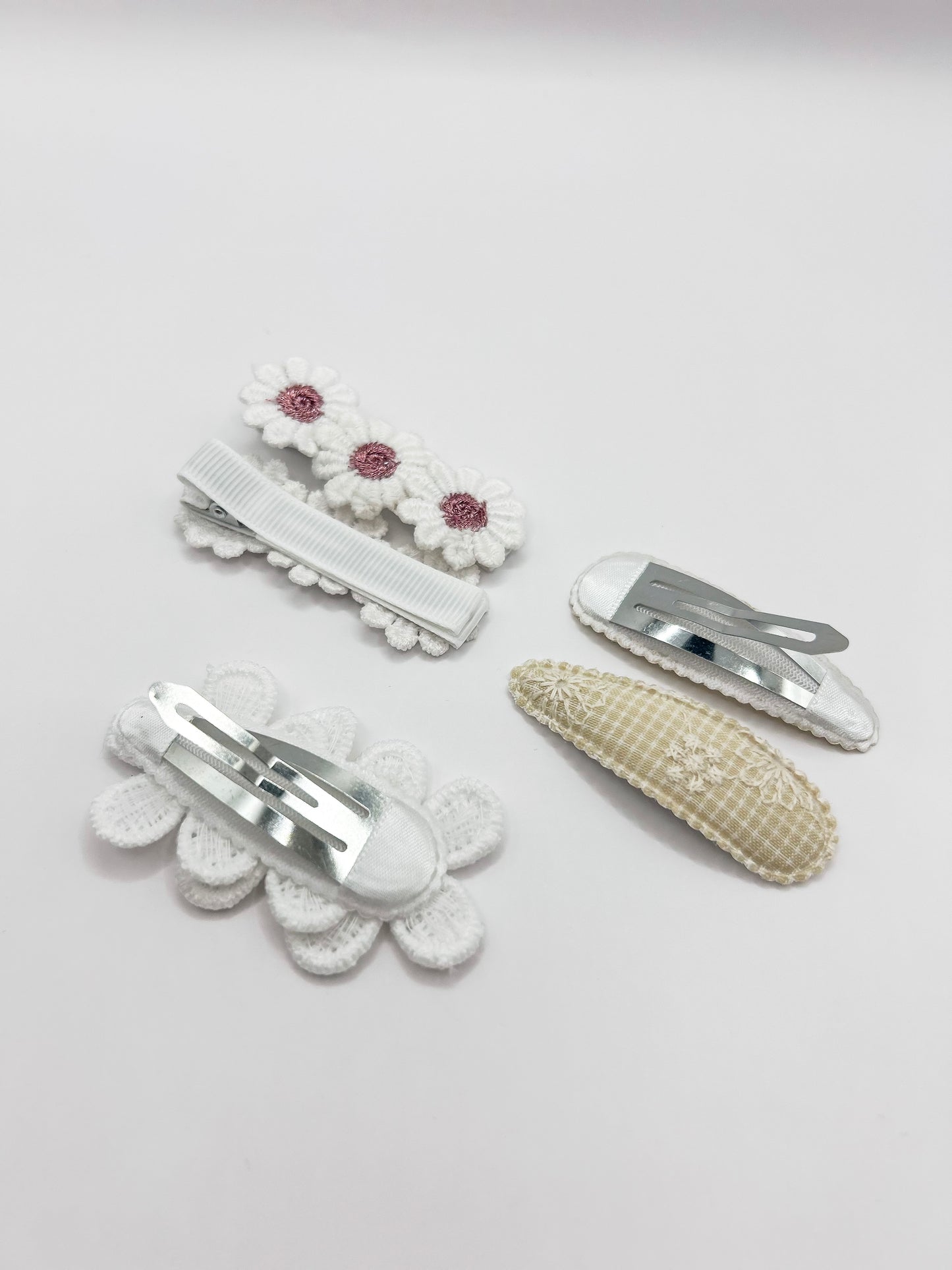 Vintage-Inspired Fabric Hair Barrettes