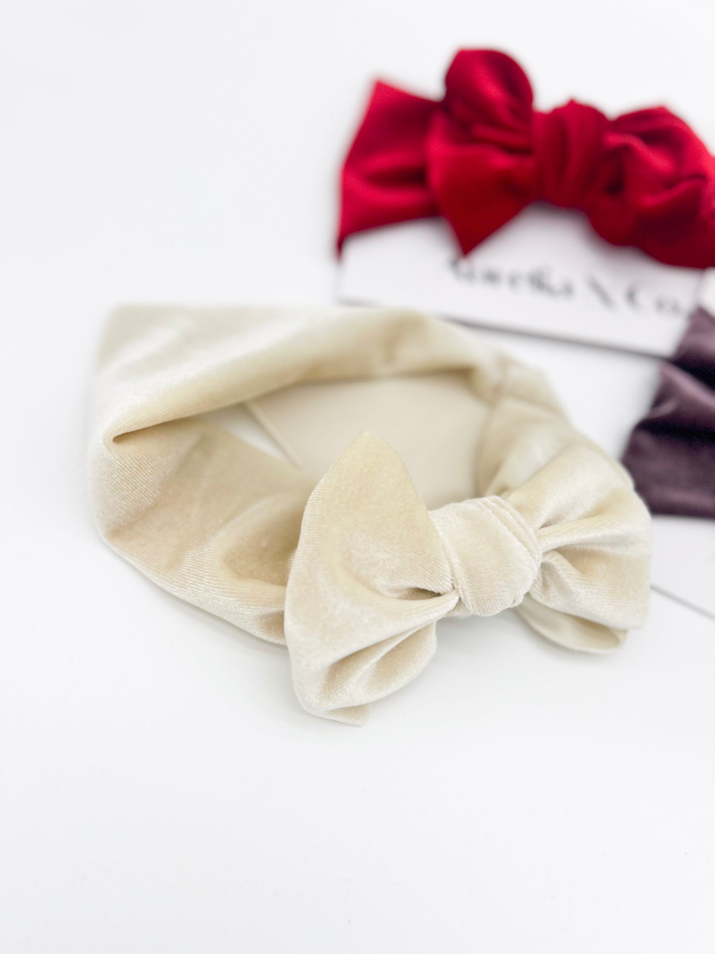 Baby Valentines Velvet Wide Headband