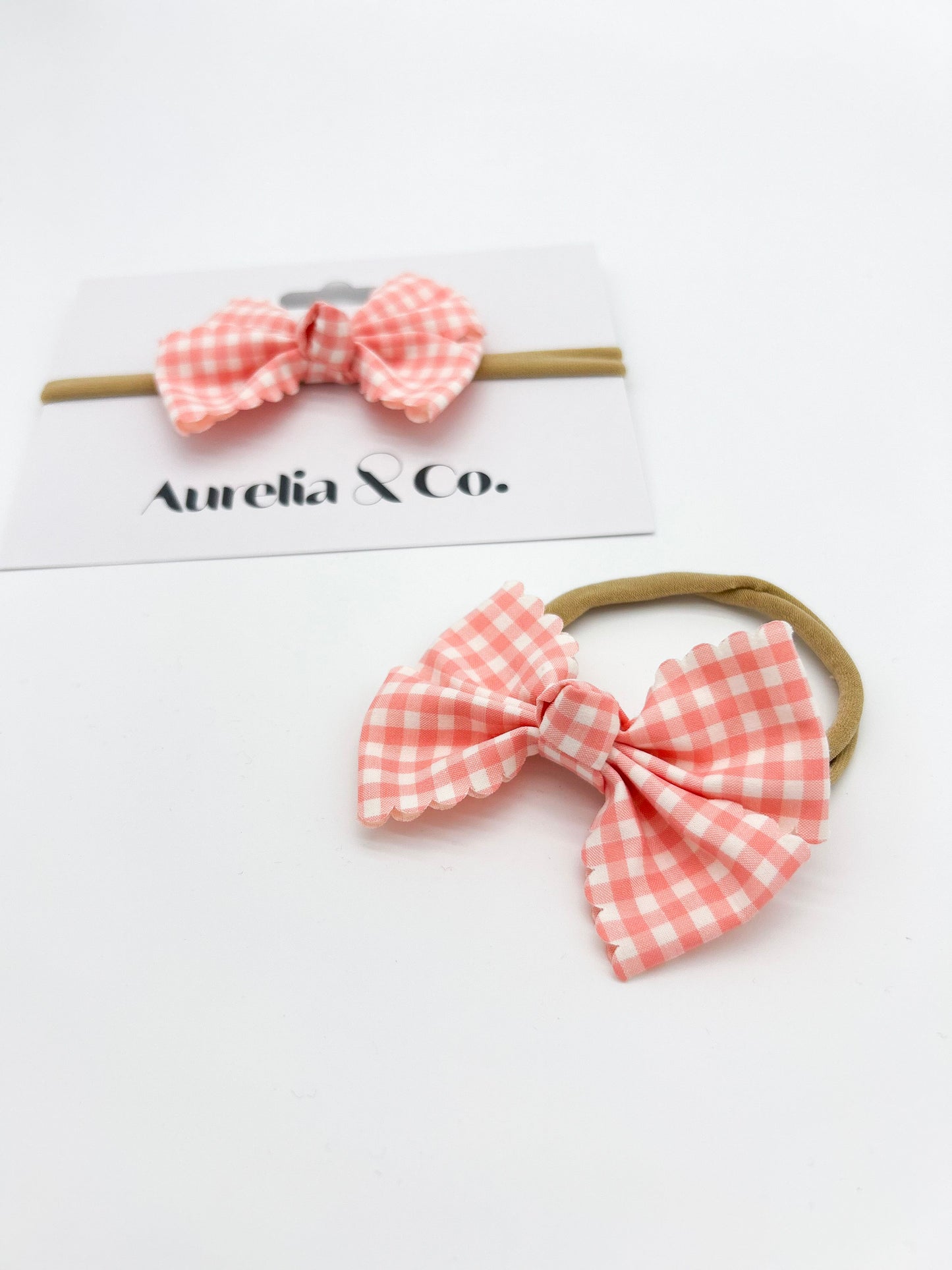 Gingham Bow Headband