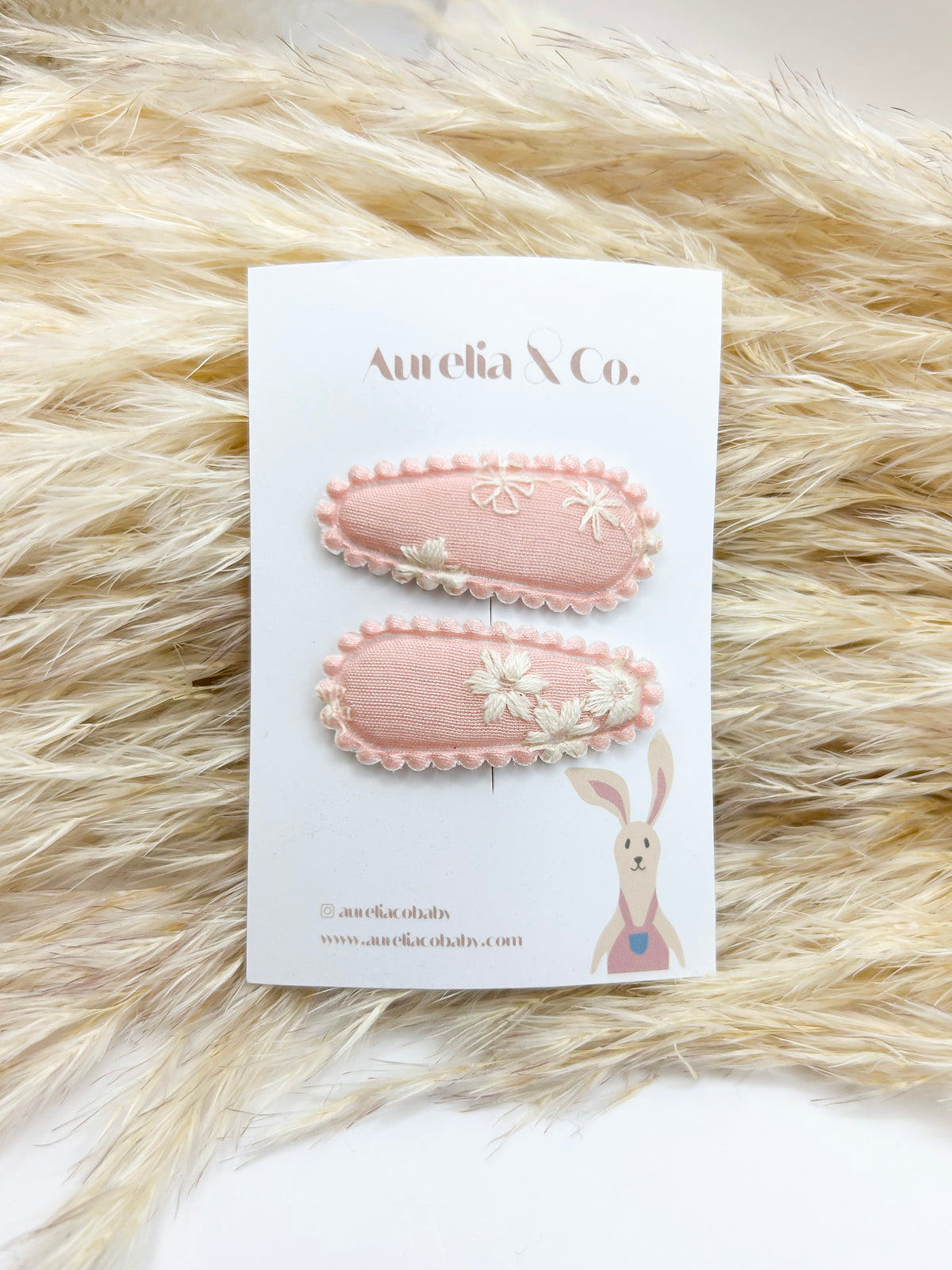 Pastel Embroidered Mini Barrettes