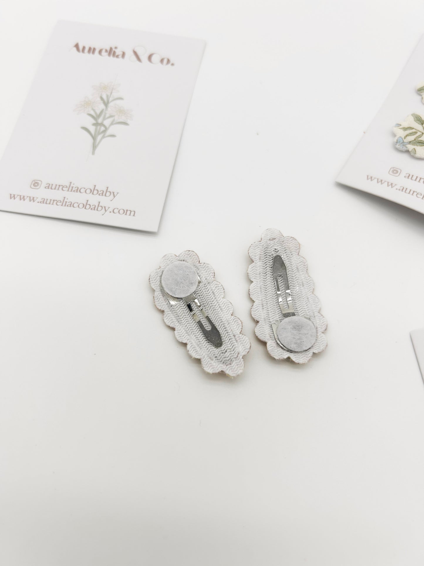 Mini Scalloped Autumn Barrettes