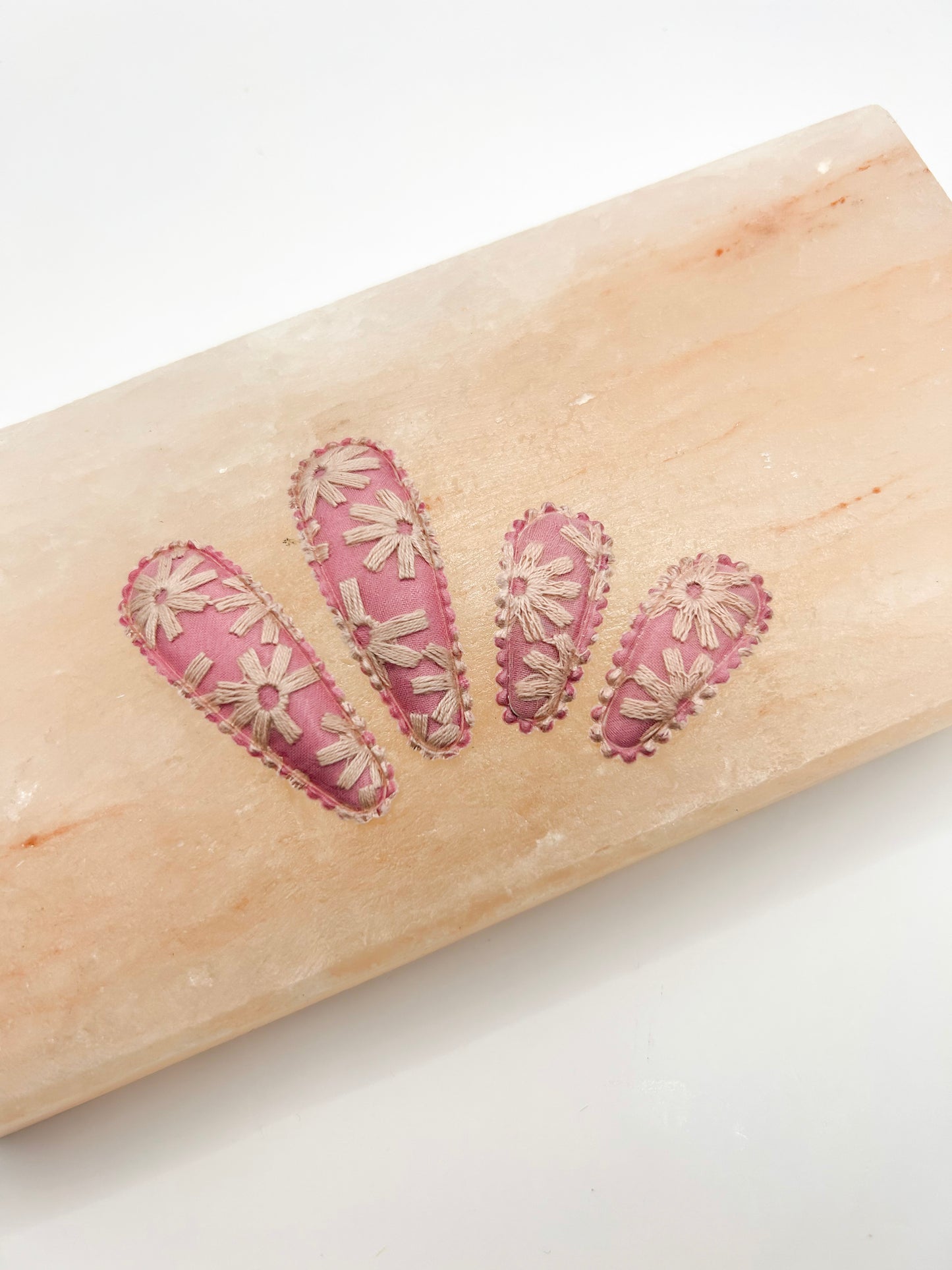 Embroidered Mini Barrettes