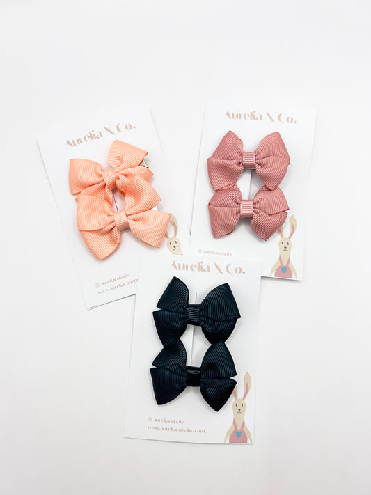 Small Double Bow Clips