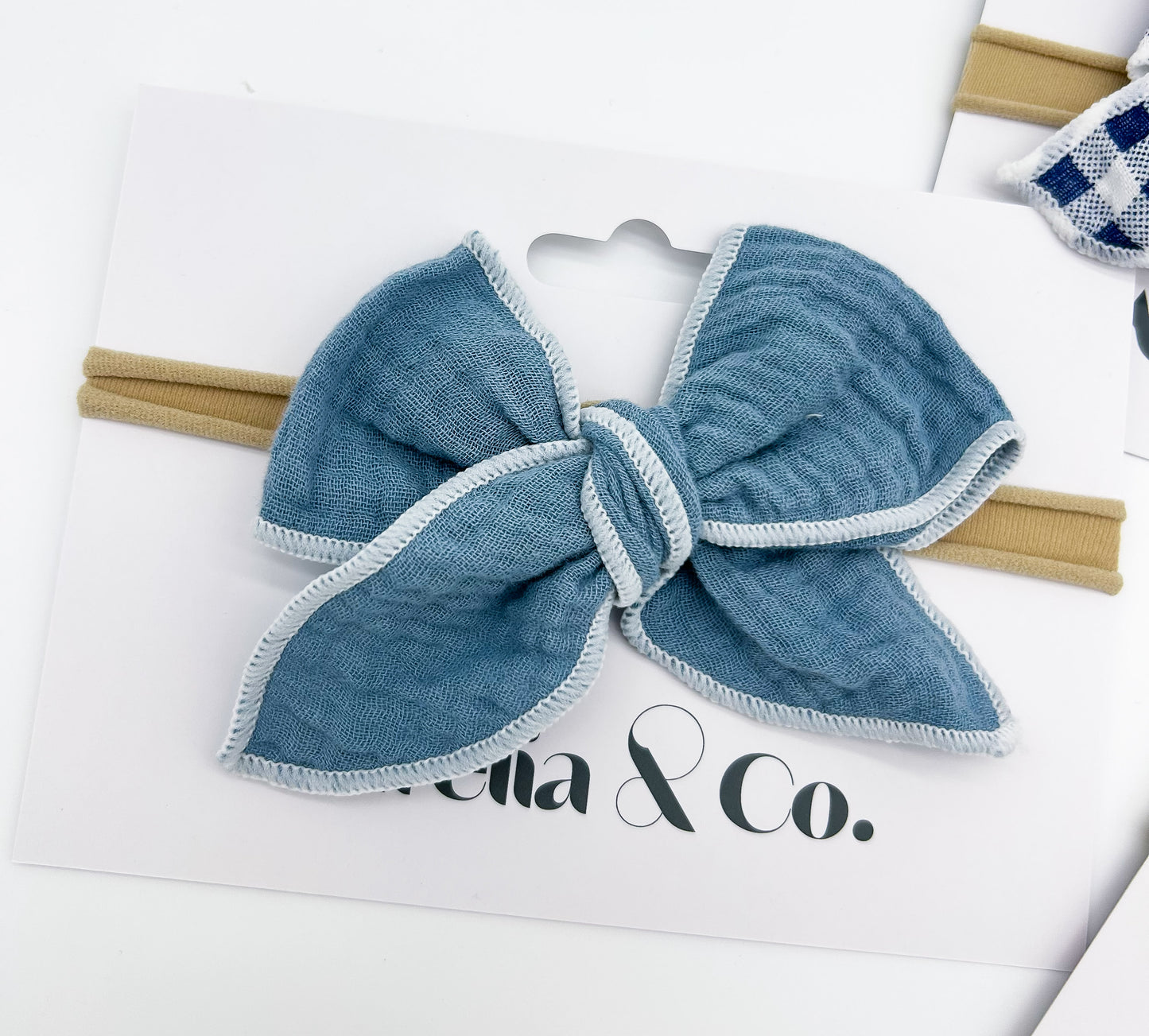 Muslin Cotton Bow Headband