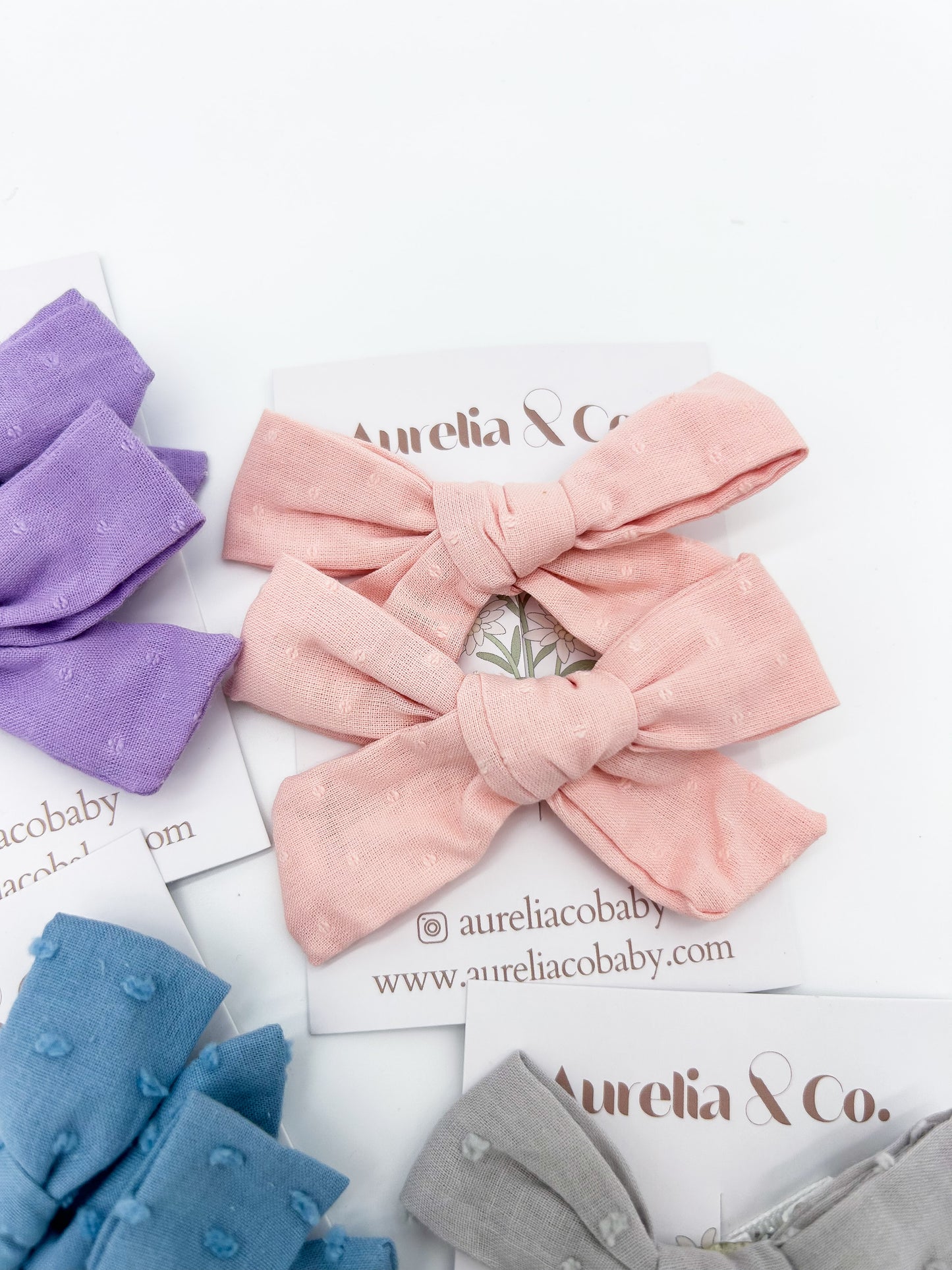 Cotton Pigtail Bows