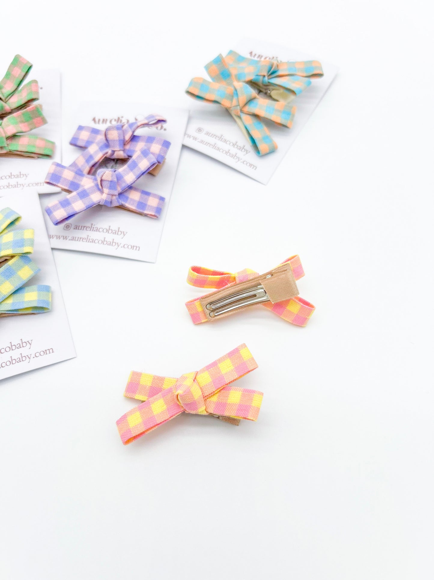 Bright Plaid Mini Bows