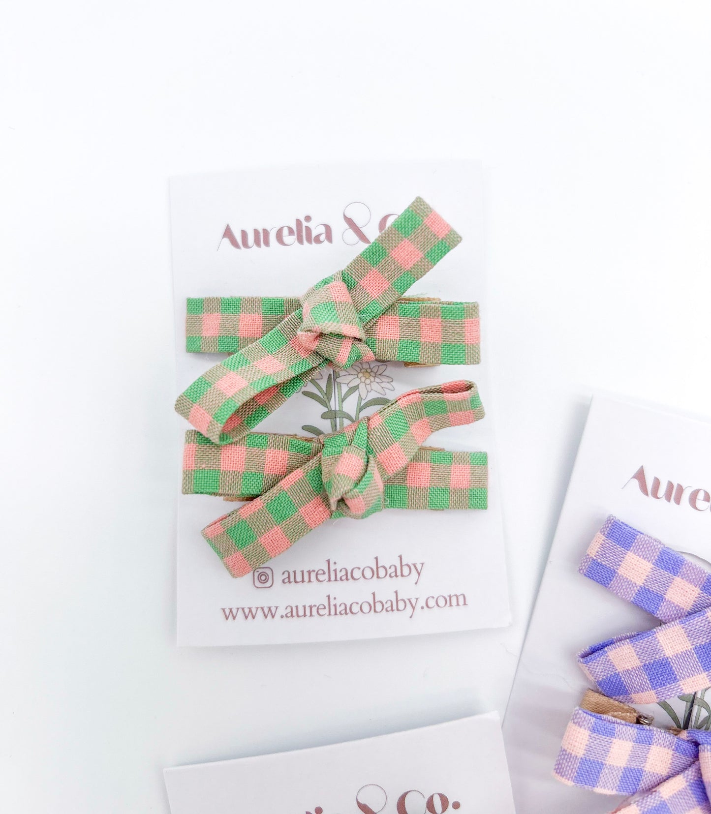 Bright Plaid Mini Bows