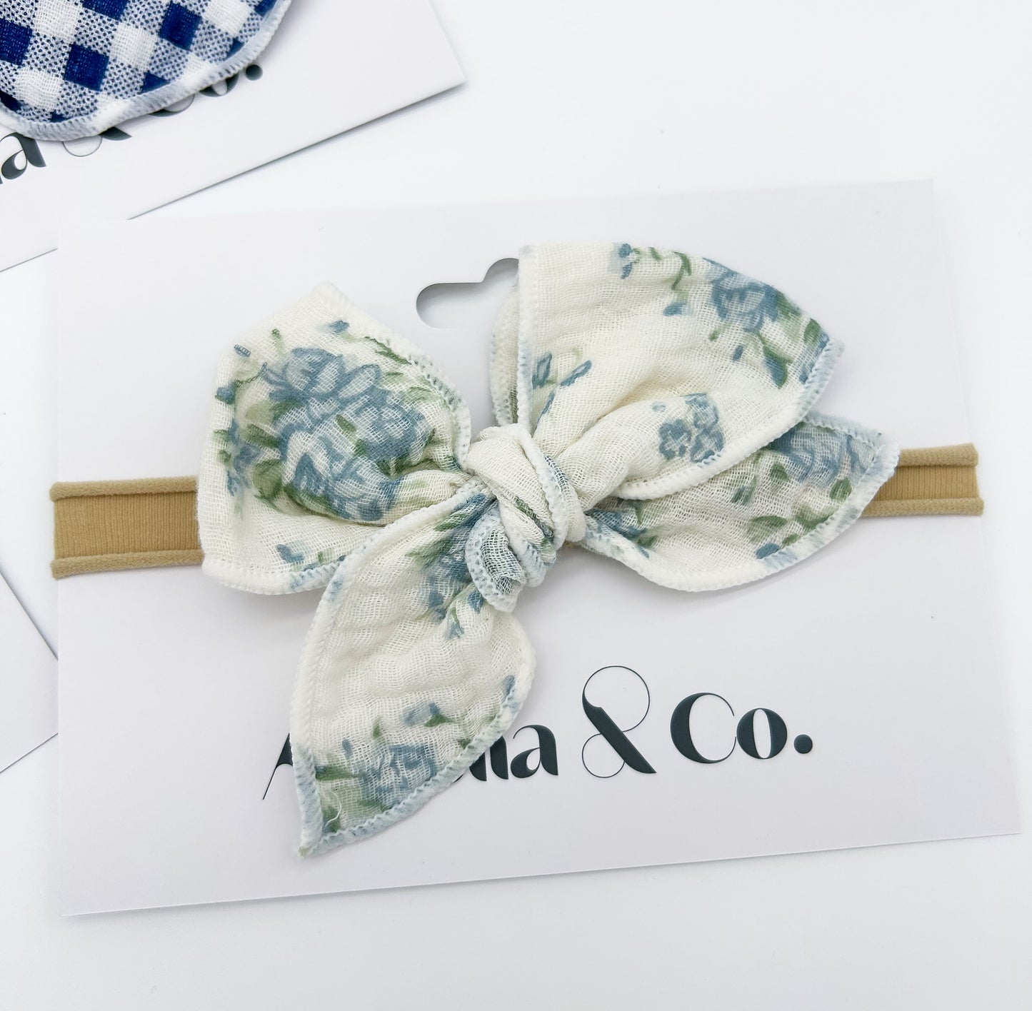 Muslin Cotton Bow Headband