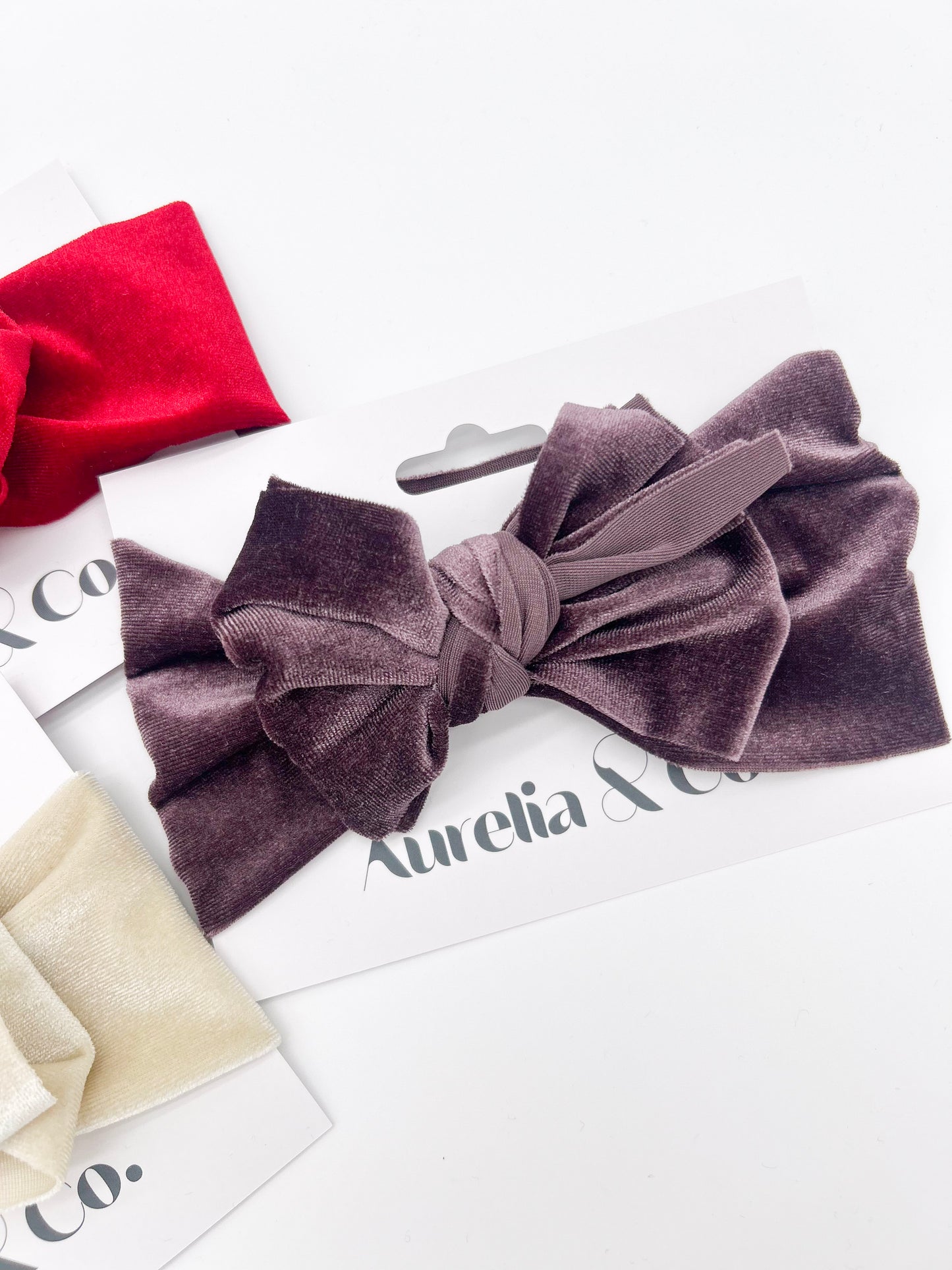 Baby Valentines Velvet Wide Headband