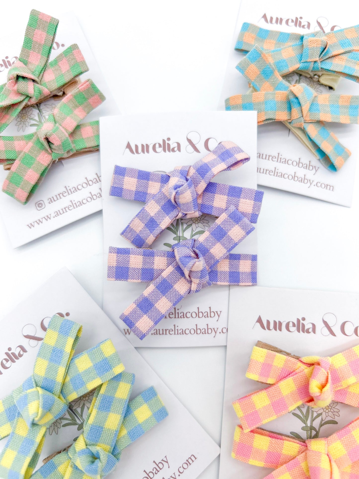 Bright Plaid Mini Bows