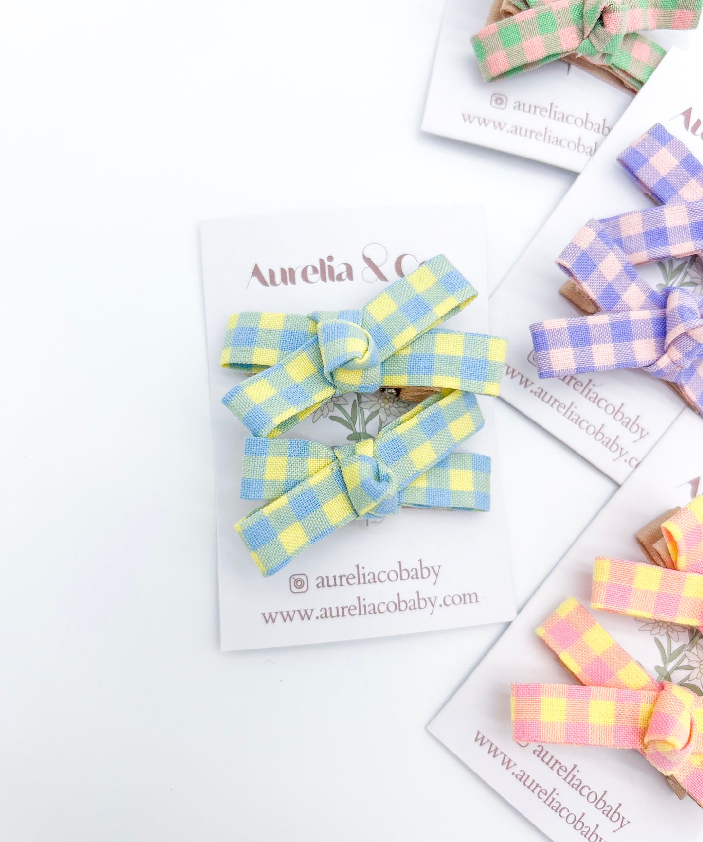 Bright Plaid Mini Bows