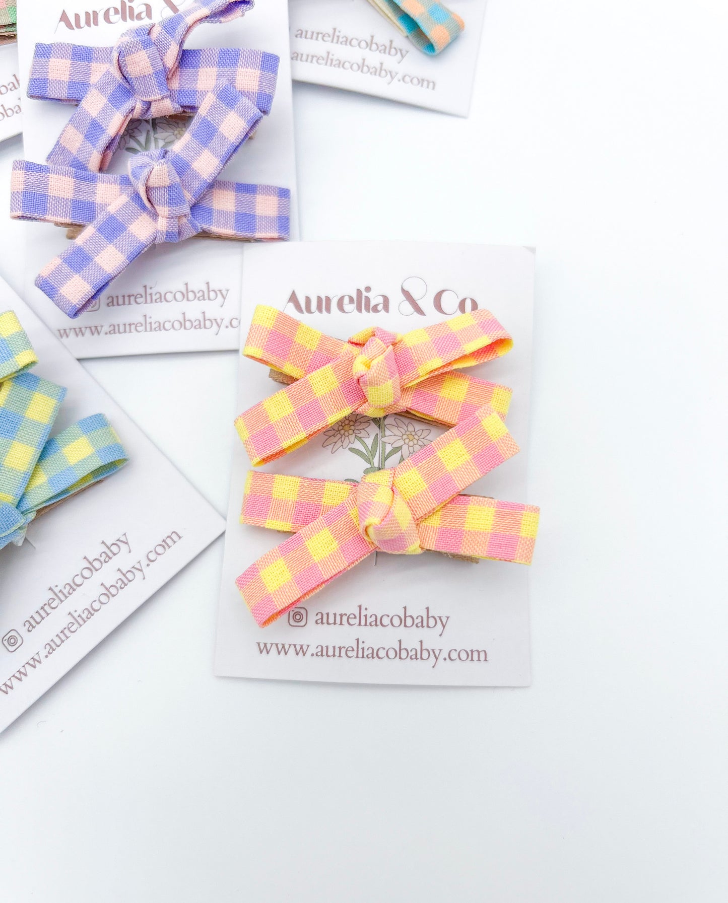 Bright Plaid Mini Bows