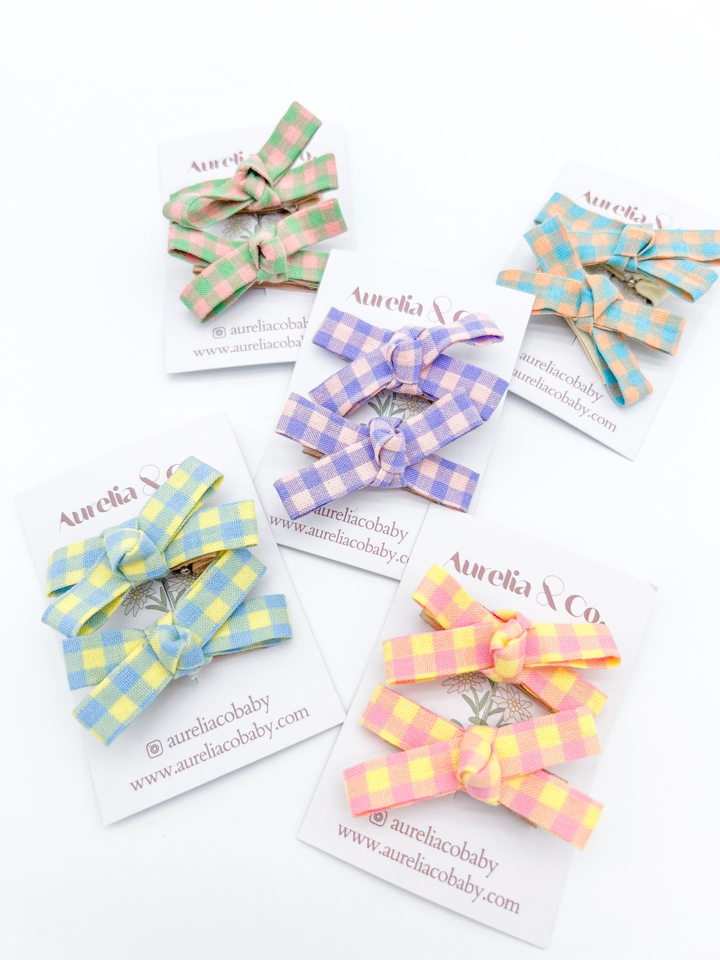 Bright Plaid Mini Bows