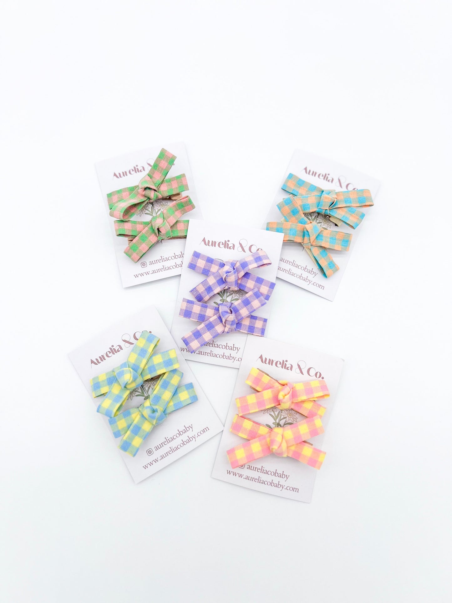 Bright Plaid Mini Bows