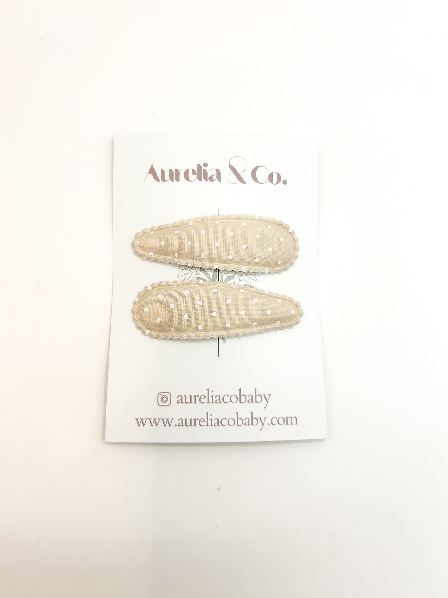 Neutral Fabric Barrettes