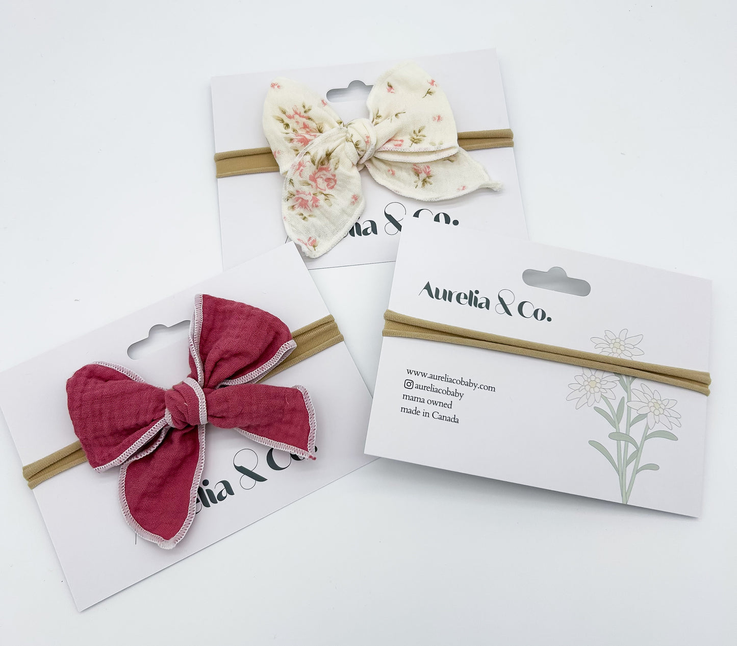Muslin Cotton Bow Headband
