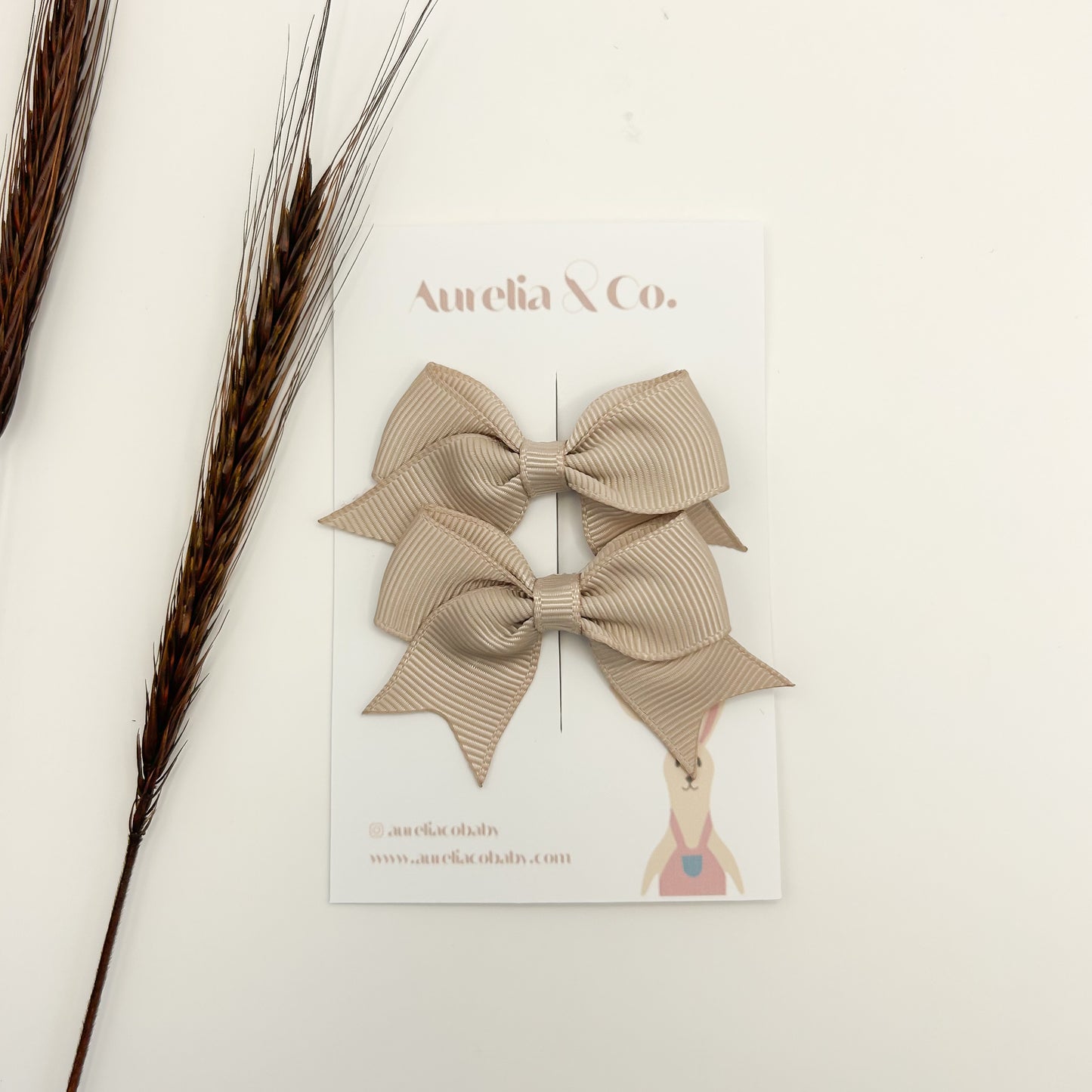 Neutral Grosgrain Bows