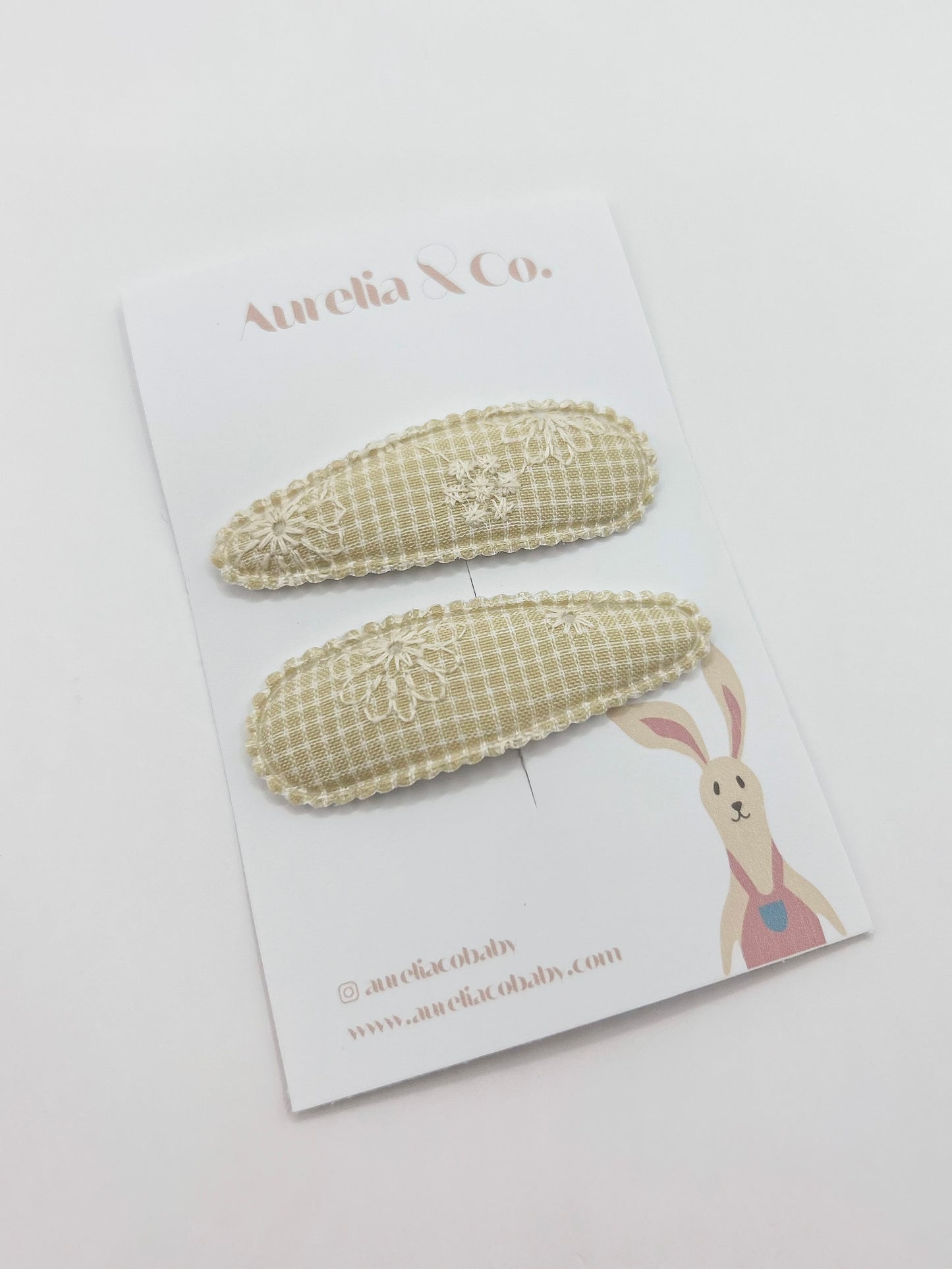 Vintage-Inspired Fabric Hair Barrettes