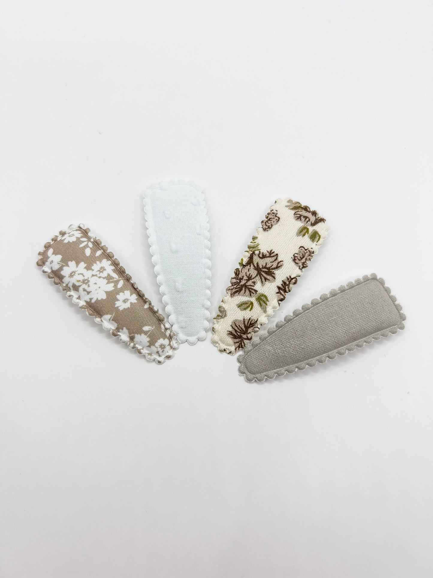 Squared Barrettes Grey/White