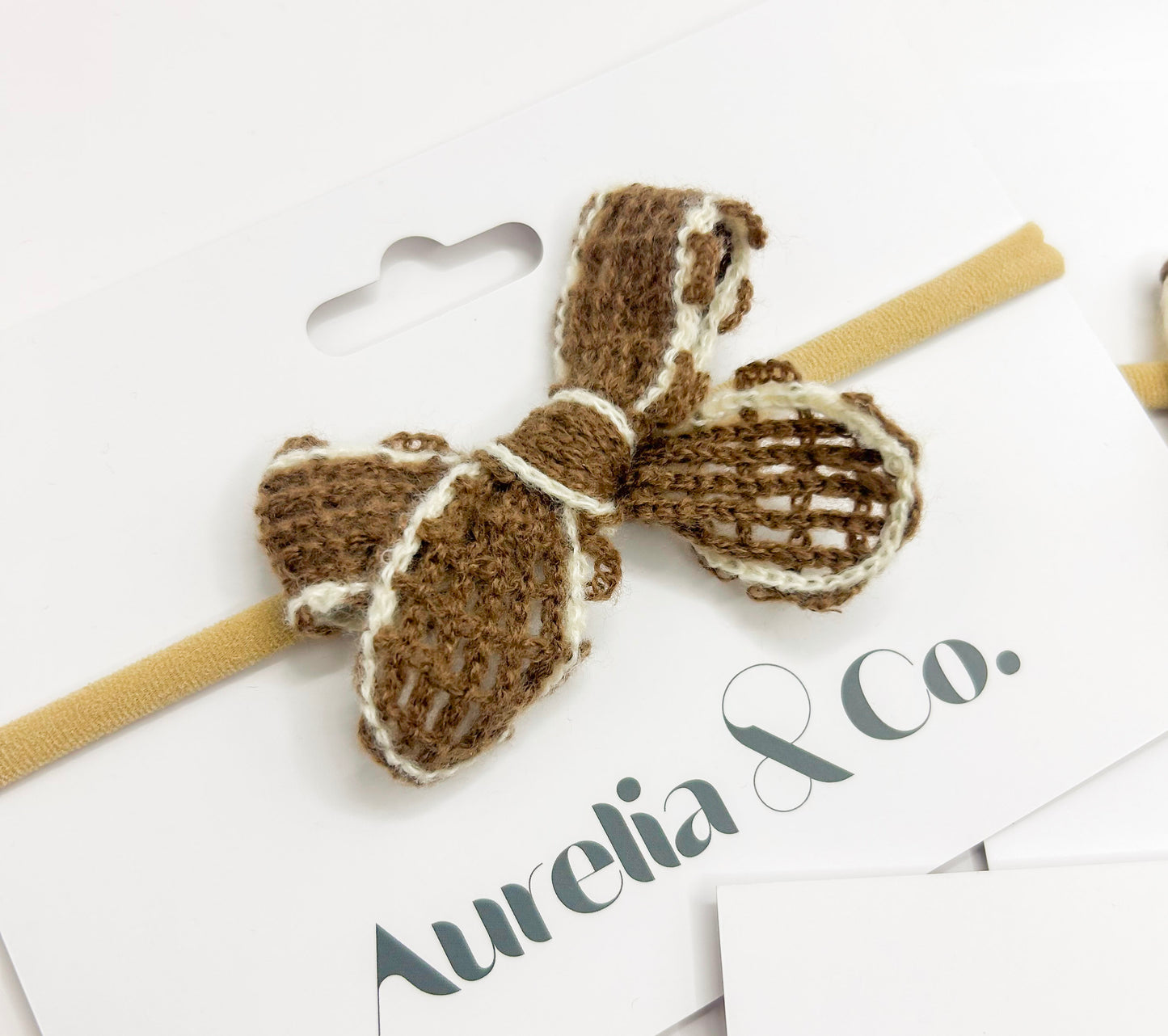 Knit Baby Bow Headbands