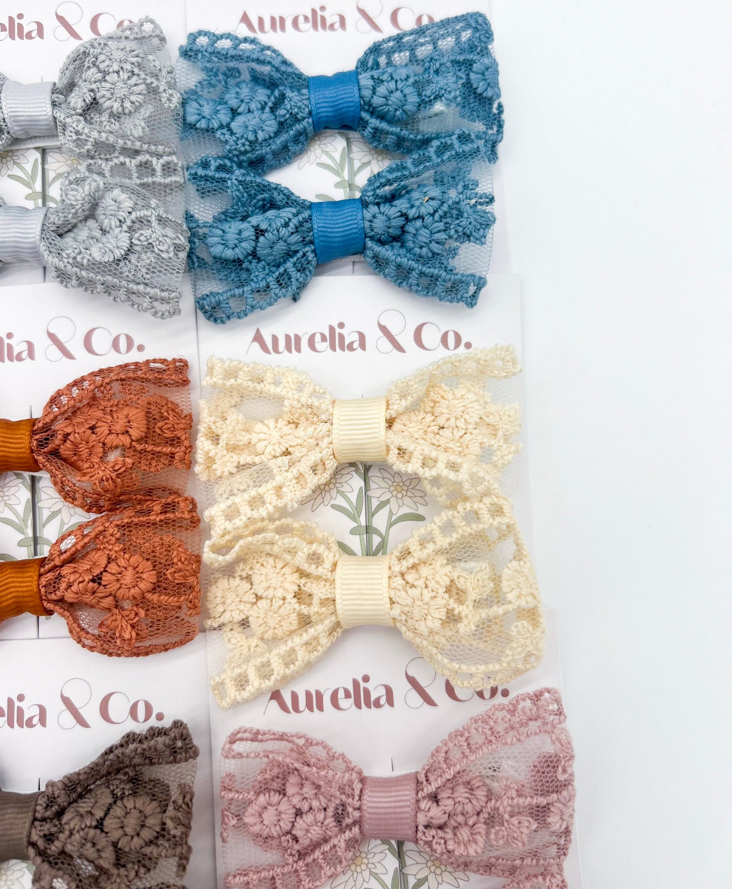 Lace Hair Bow Set