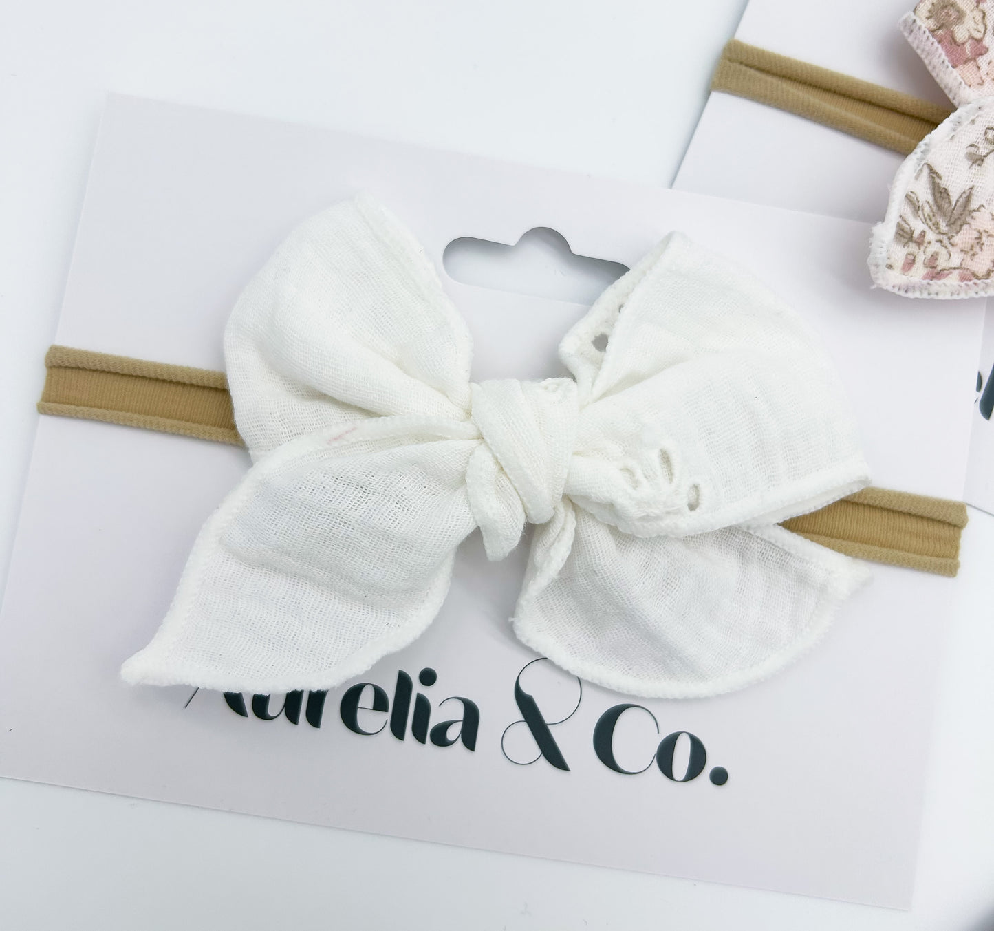Muslin Cotton Bow Headband