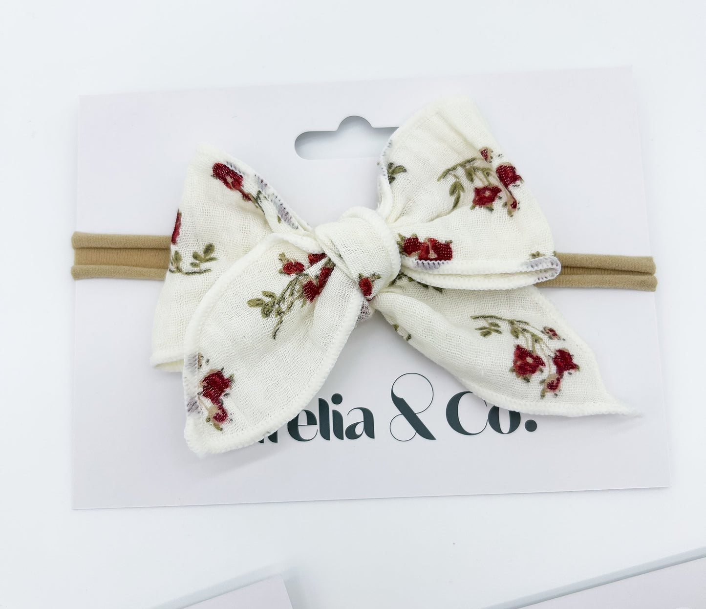 Muslin Cotton Bow Headband