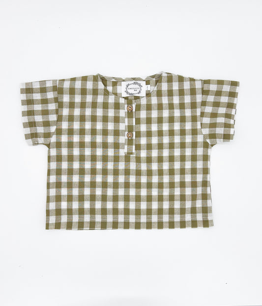 Willow Check Henley Tee