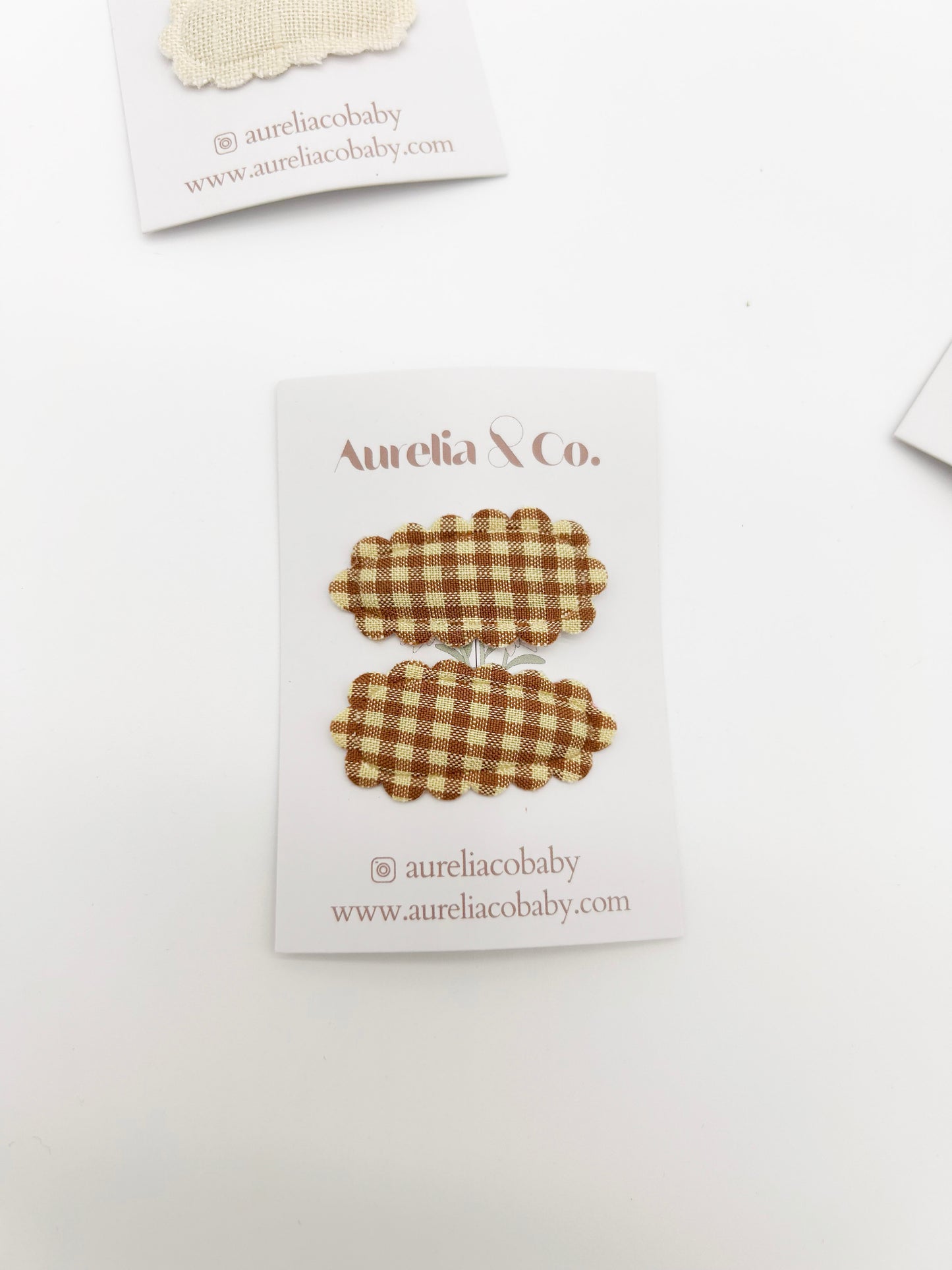 Mini Scalloped Autumn Barrettes
