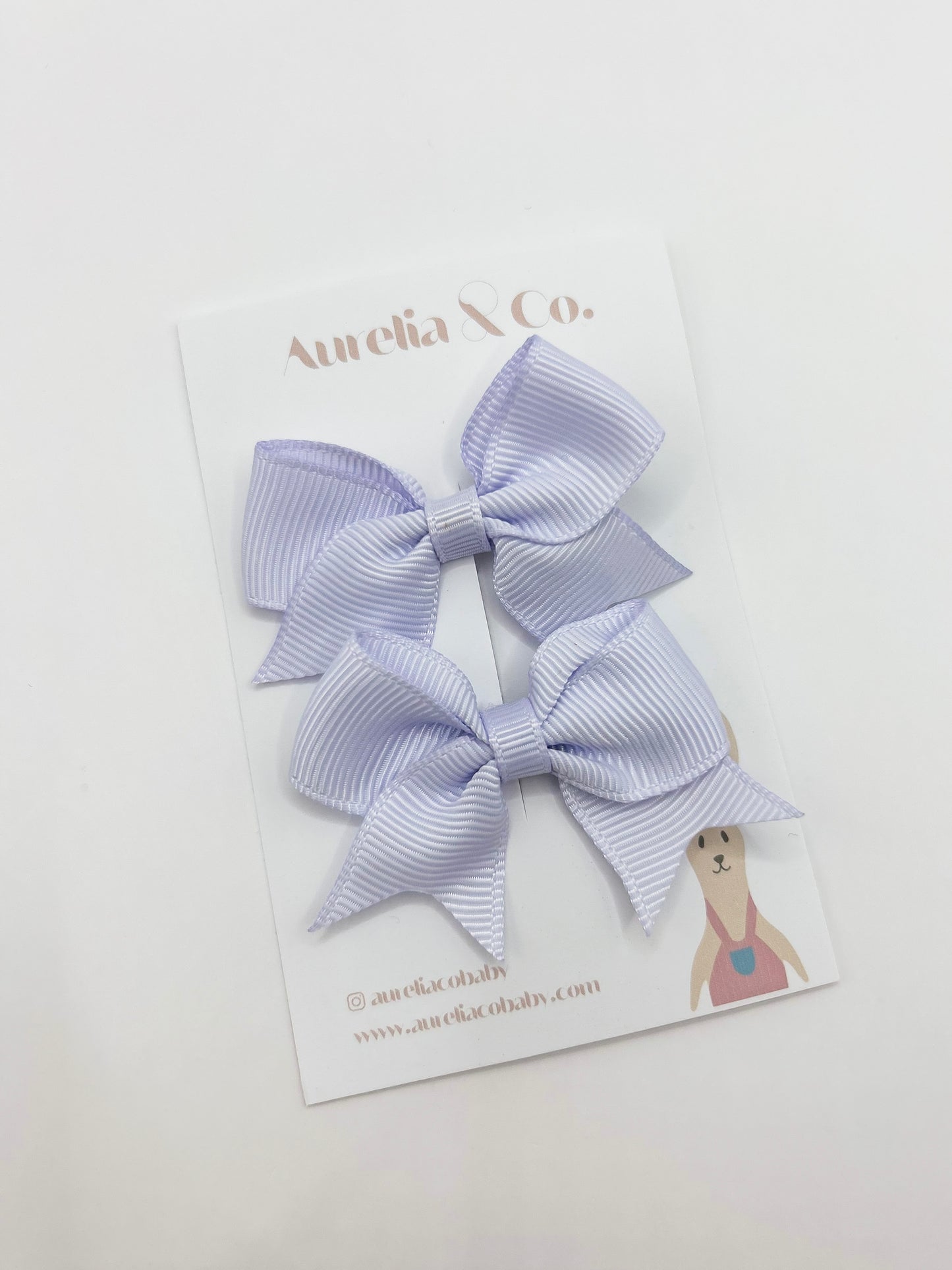 Pastel Grosgrain Bow Clips