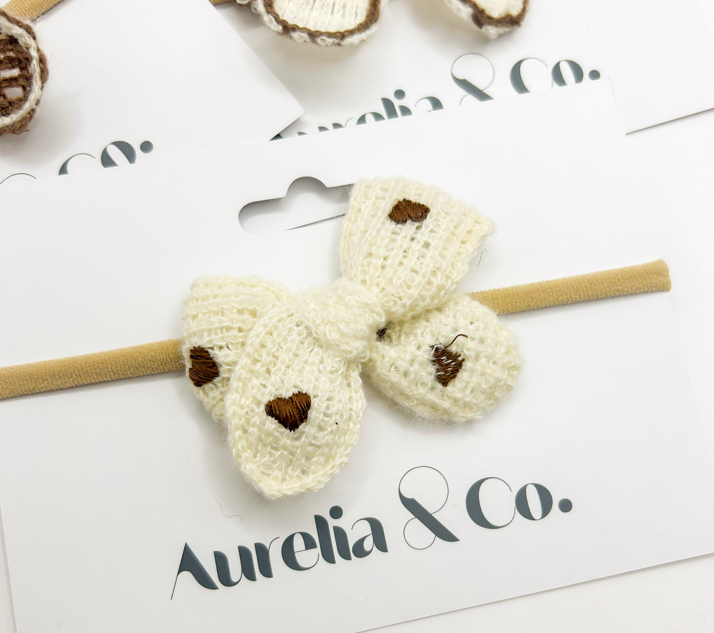 Knit Baby Bow Headbands