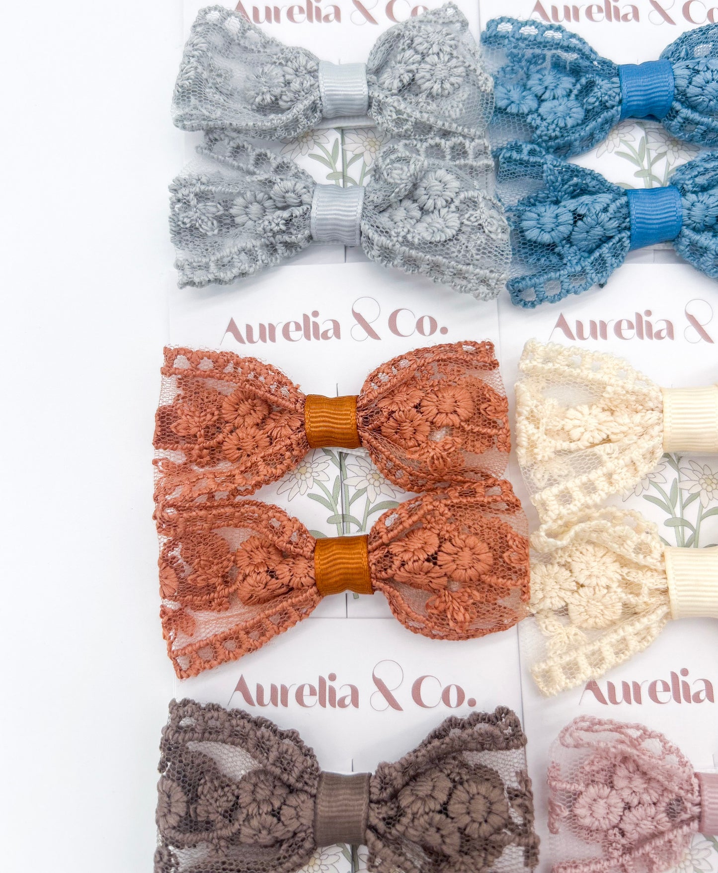 Lace Hair Bow Set