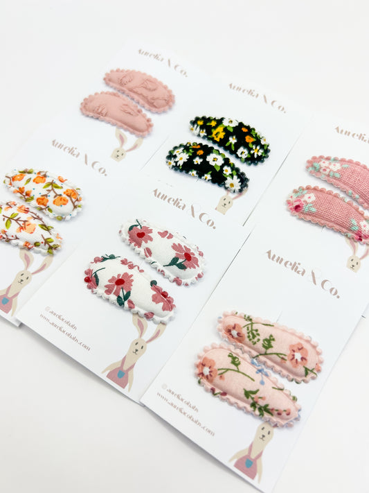Mini Floral Barrettes