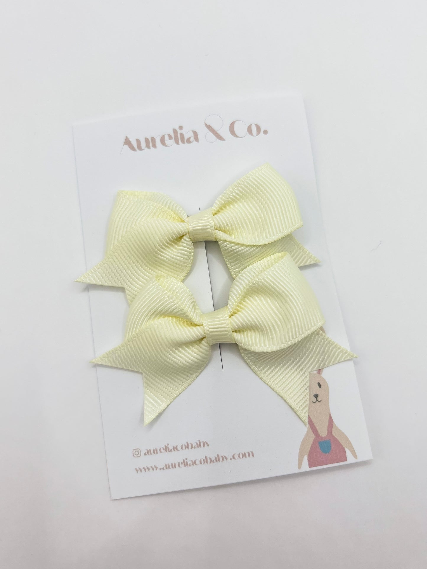 Pastel Grosgrain Bow Clips