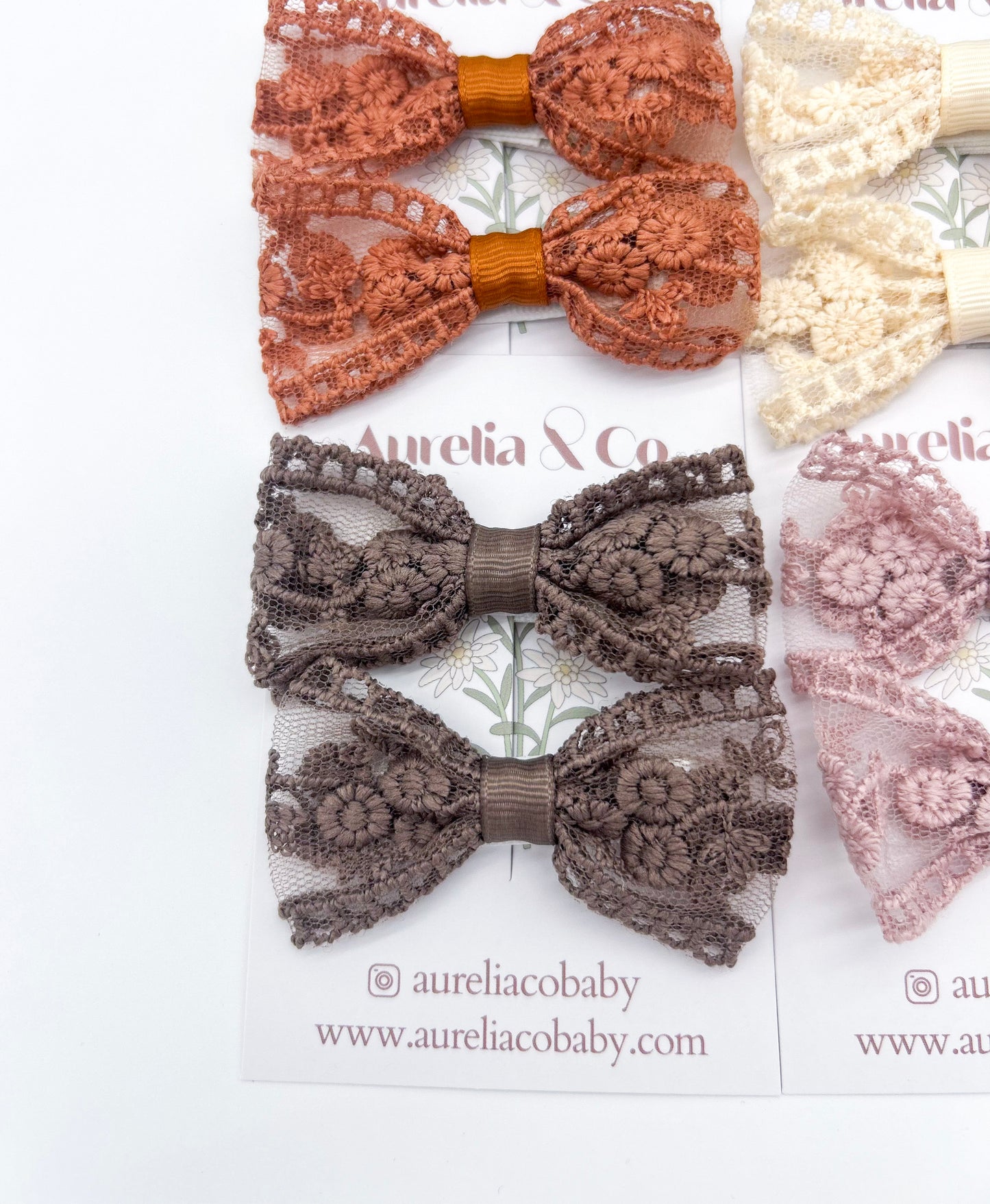 Lace Hair Bow Set