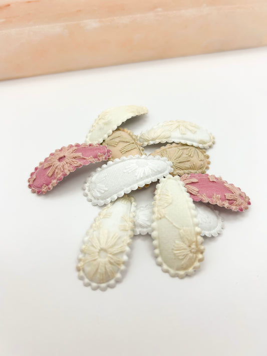 Embroidered Mini Barrettes