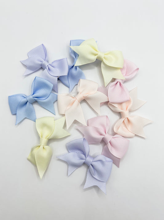 Pastel Grosgrain Bow Clips