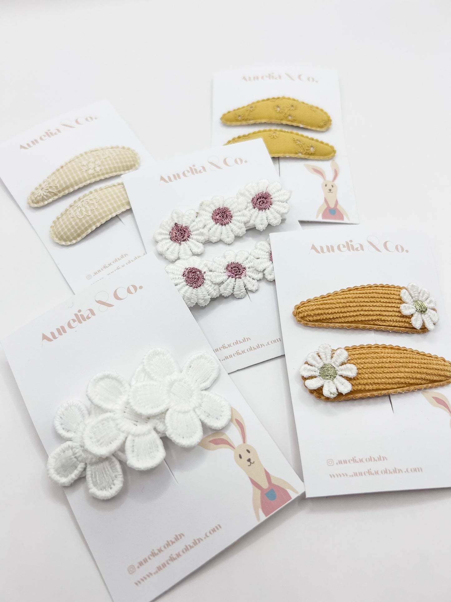 Vintage-Inspired Fabric Hair Barrettes