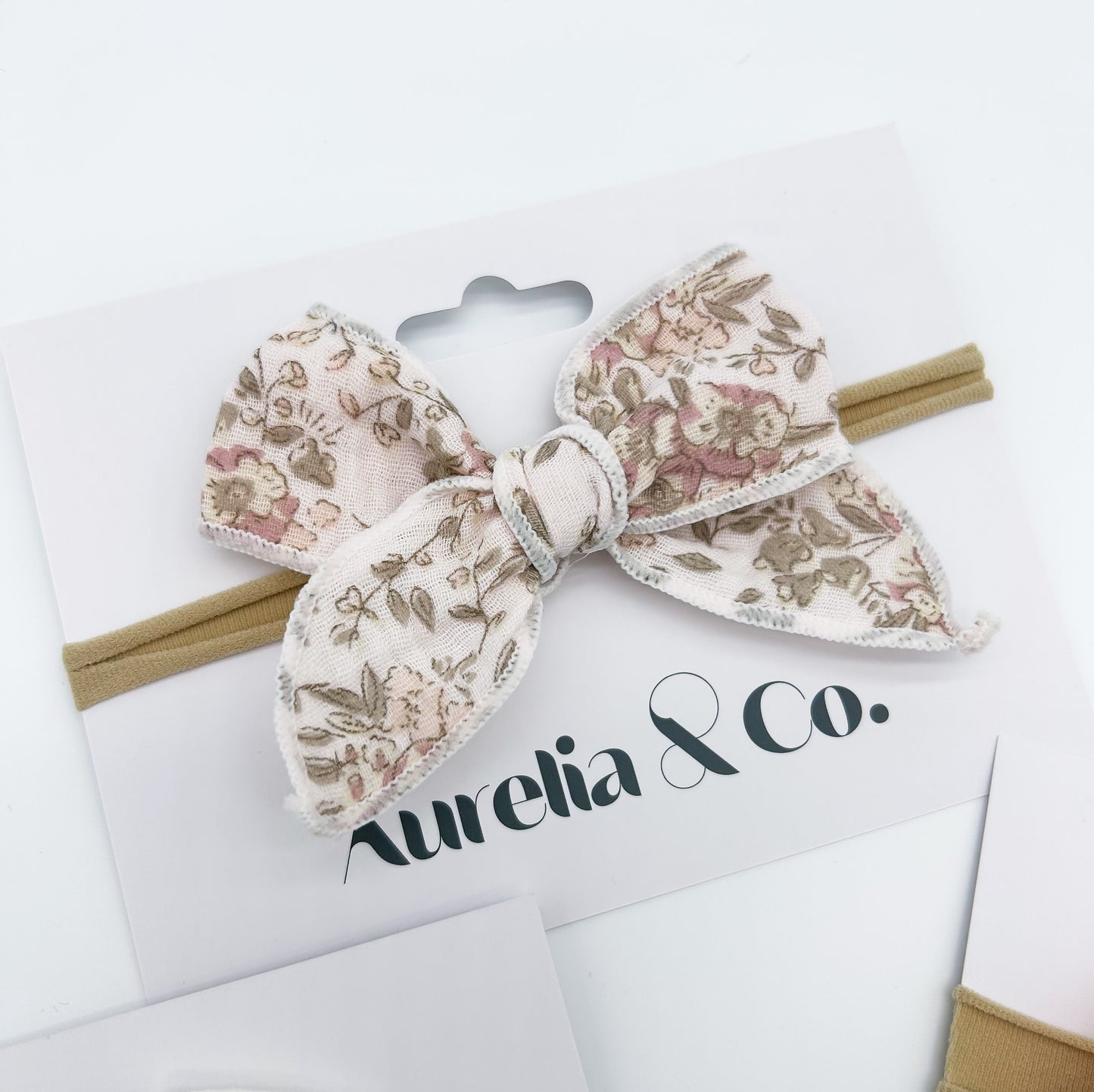 Muslin Cotton Bow Headband