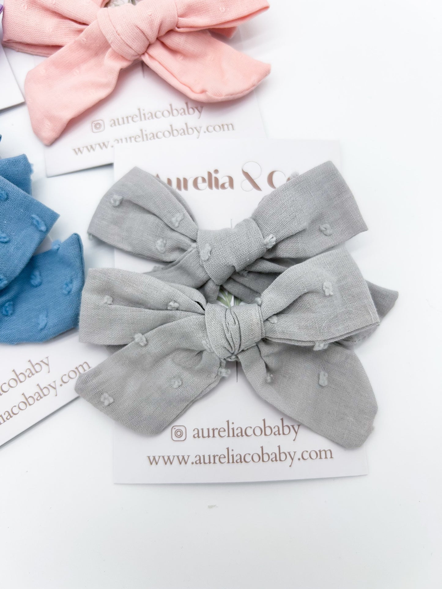 Cotton Pigtail Bows
