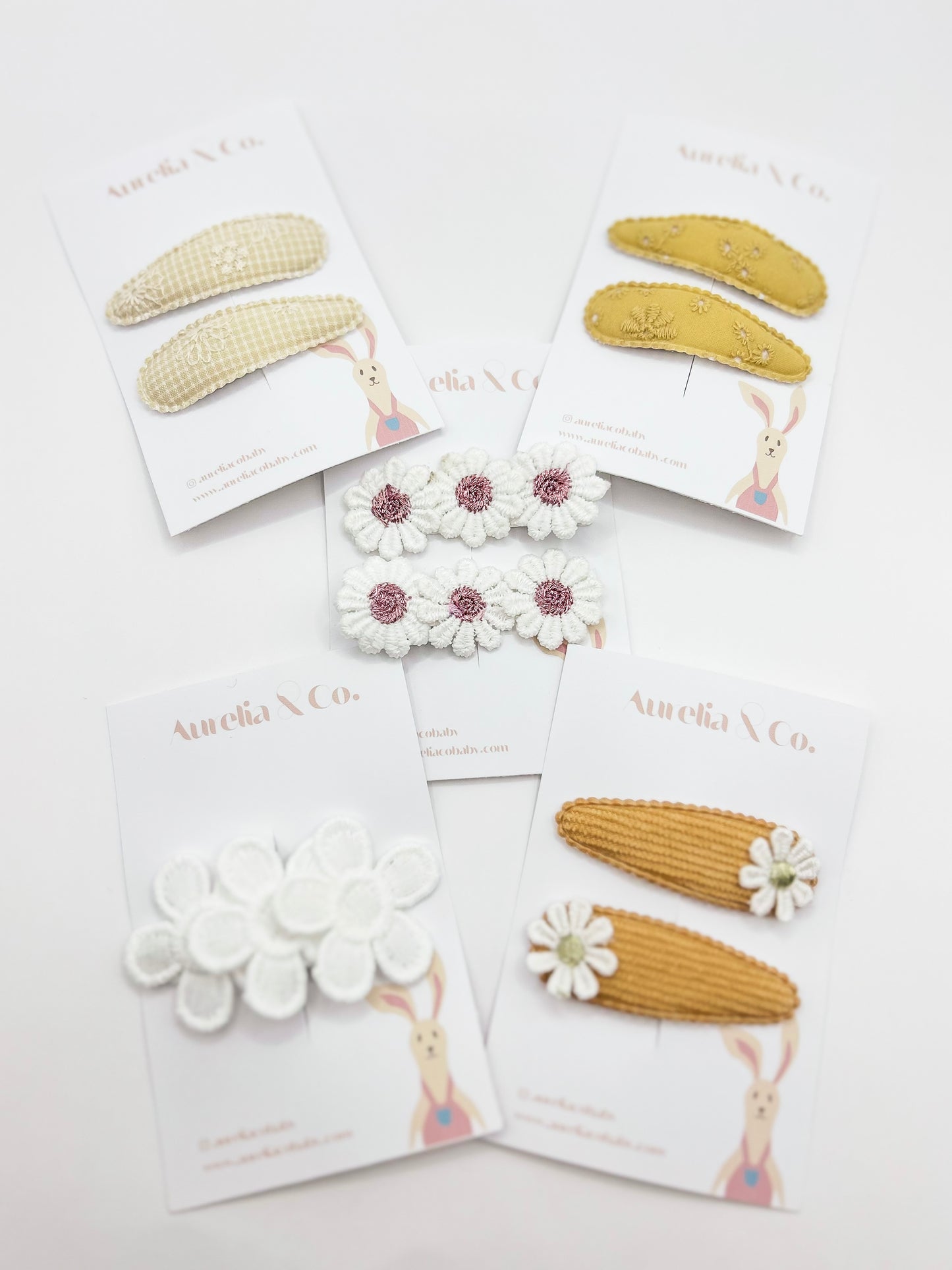 Vintage-Inspired Fabric Hair Barrettes