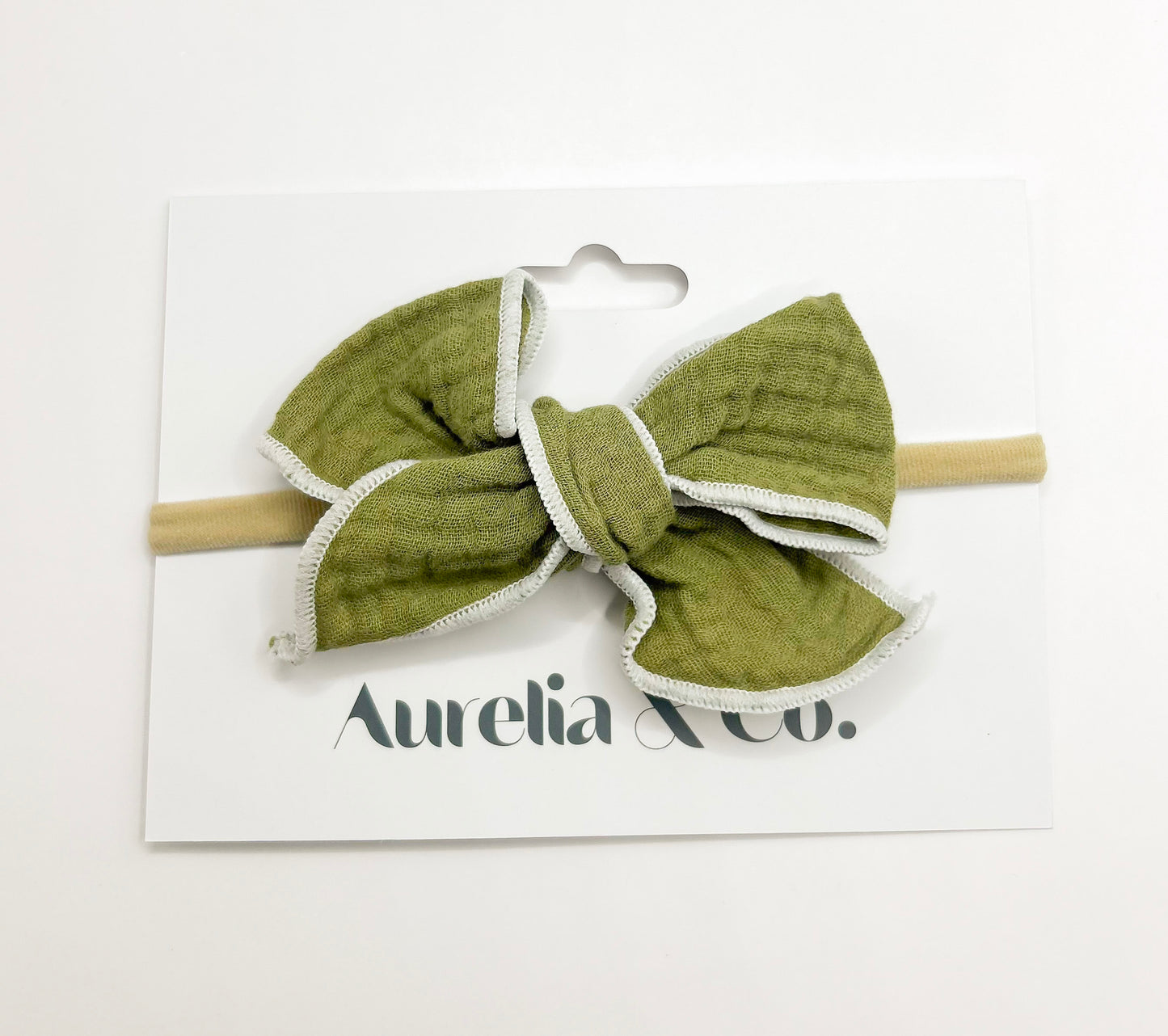 Neutral Floral Muslin Cotton Headbands