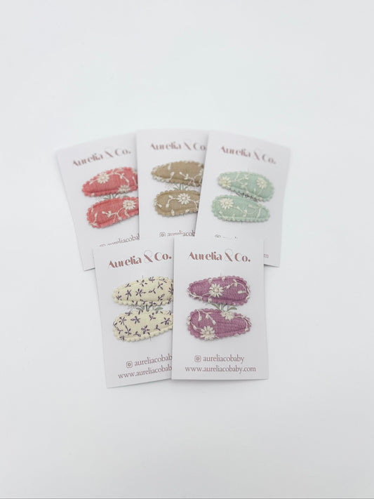 Mini Floral Barrettes