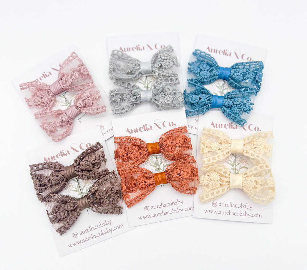 Lace Hair Bow Set