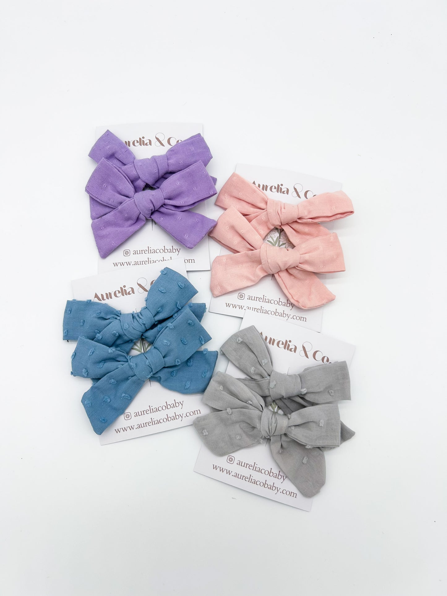 Cotton Pigtail Bows