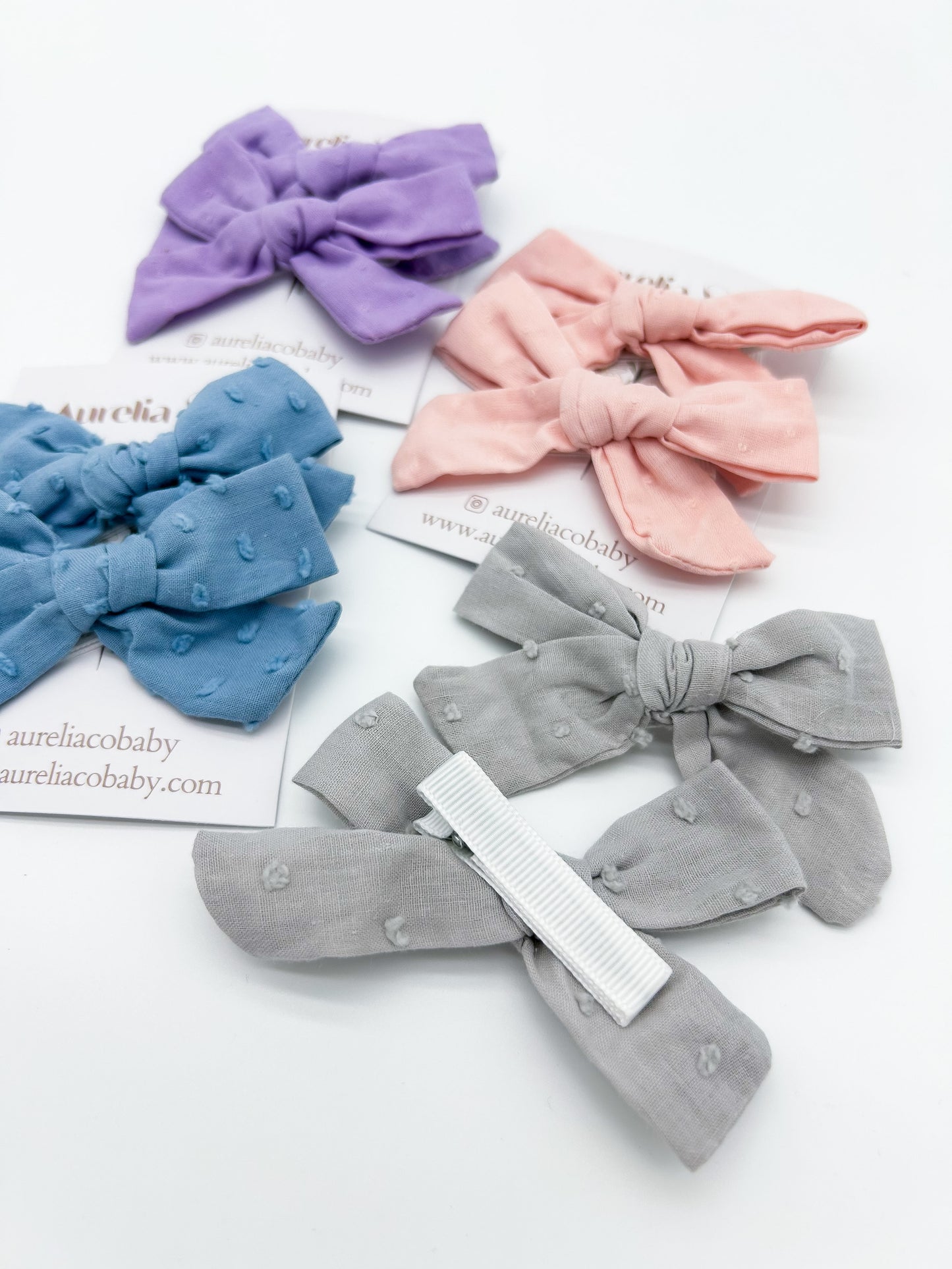 Cotton Pigtail Bows